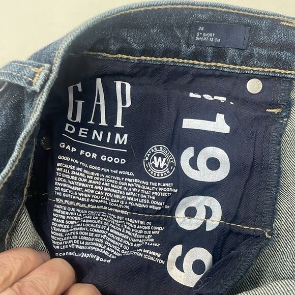 NWOT Gap Denim Hawaiian print mid rise shorts women's 28 - Picture 4 of 11